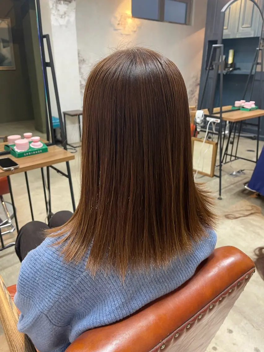 🍿シングルカラー+ブローの写真