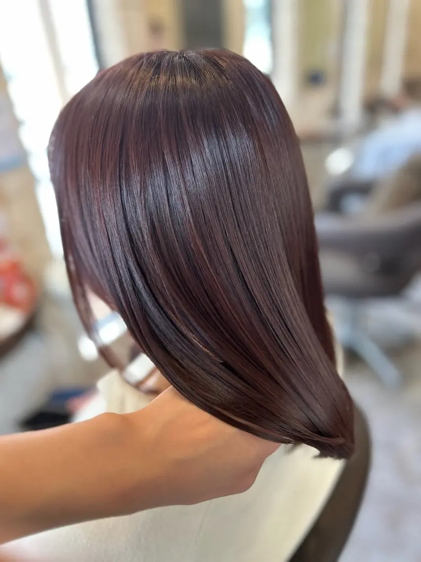 ミディアム カラー ブラウンカラー 髪質改善 トリートメント ヘアカラー 小林 美南のヘアスタイル