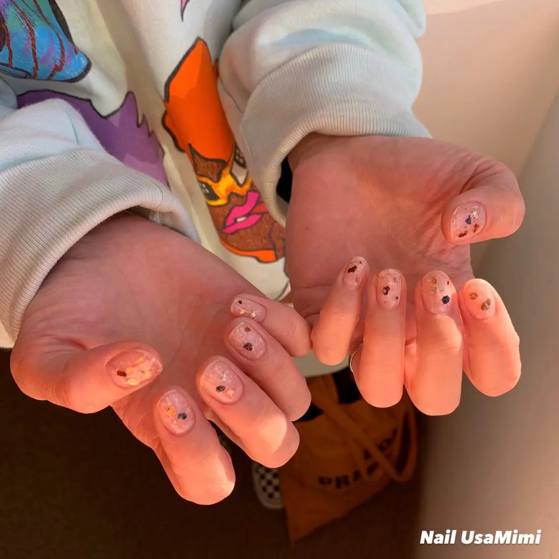 ネイル ジェルネイル マグネットネイル 持ち込み ワンカラーネイル パラジェル 本町ネイルNail UsaMimiのネイルデザイン