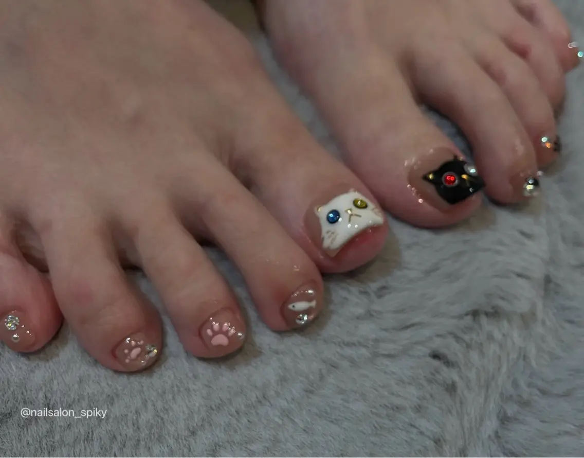 ネイル フットネイル ハンドネイル Spiky とうげ ふうかのネイルデザイン