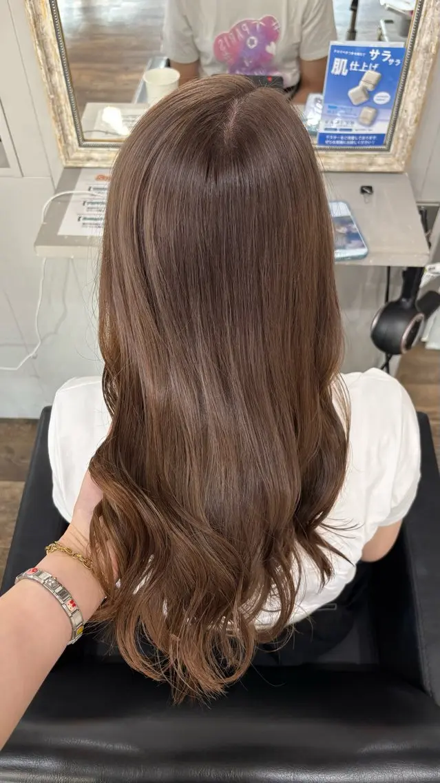 ロング カラー ブリーチ ケアブリーチ カット ヘアカラー Sunny side RIO/オリーブのヘアスタイル
