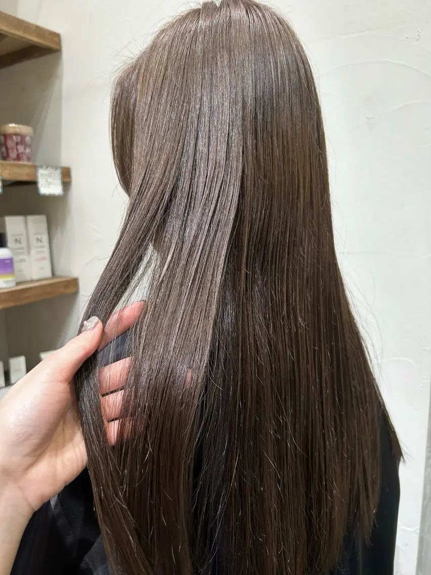 ロング カラー ヘアカラー トリートメント 🫧寒色カラー/透明 感ブラック/Risaのヘアスタイル