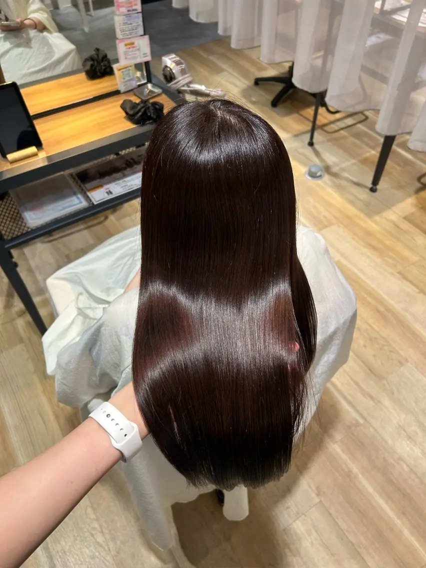 ロング カラー たなかまなか 髪質改善のヘアスタイル