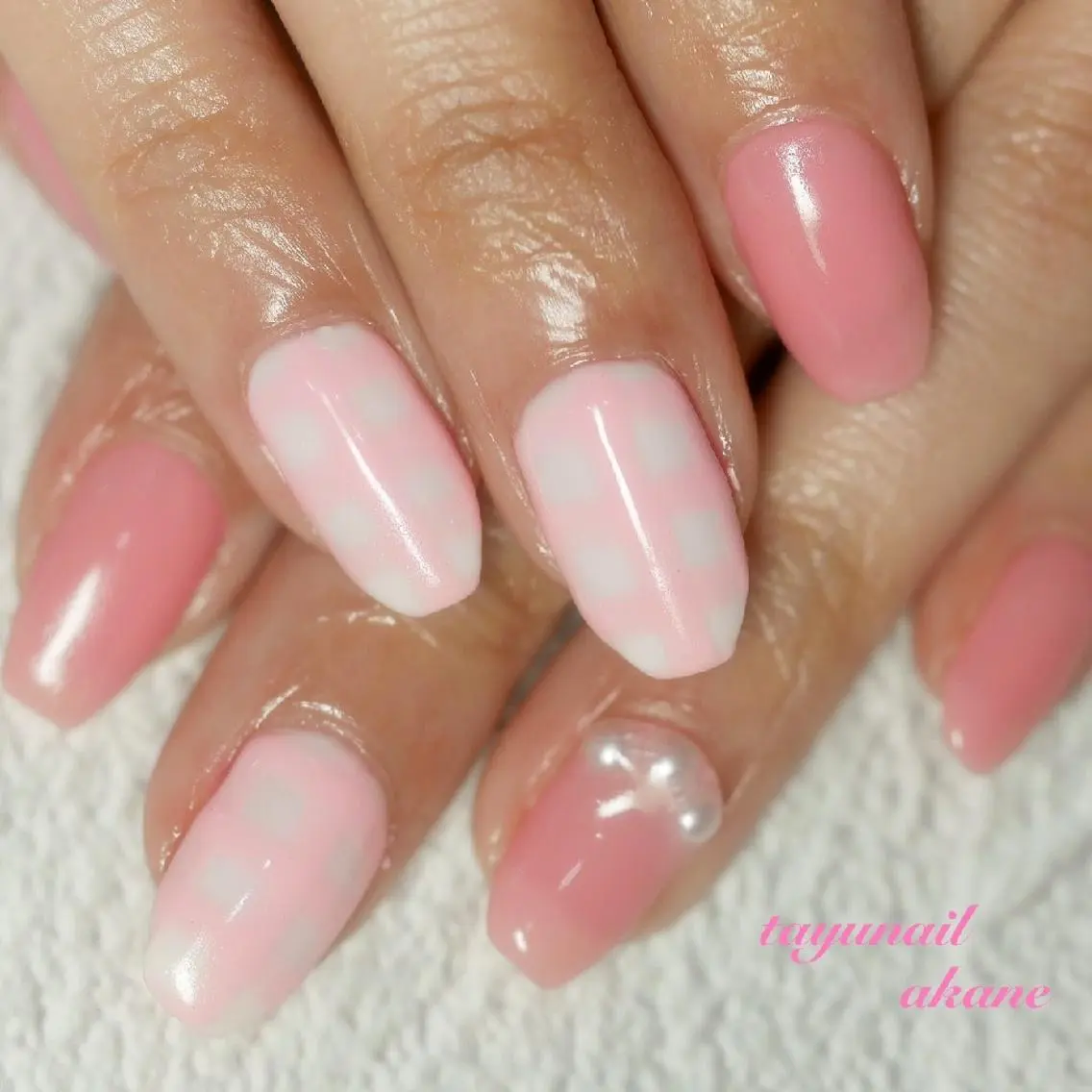 ネイル アートネイル ブルー ジェルネイル パラジェル ピンク ネイルサロン 【たゆnail】のネイルデザイン
