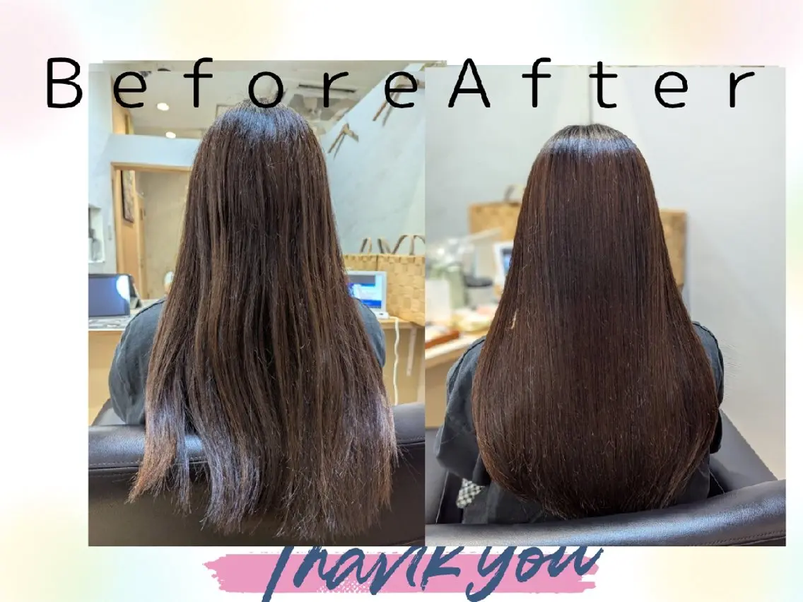 セミロング トリートメント カット ヘアカラー トリートメント 髪屋こころ 峯村 衣舞のヘアスタイル