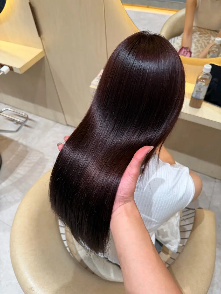 ロング ヘアカラー 縮毛矯正 トリートメント 縮毛矯正/髪質改善/ 松葉 晃明のヘアスタイル