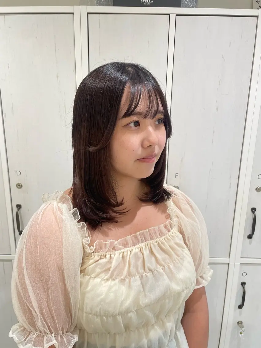 ミディアム カラー momo/ハイトーン /透明感カラー🎀のヘアスタイル