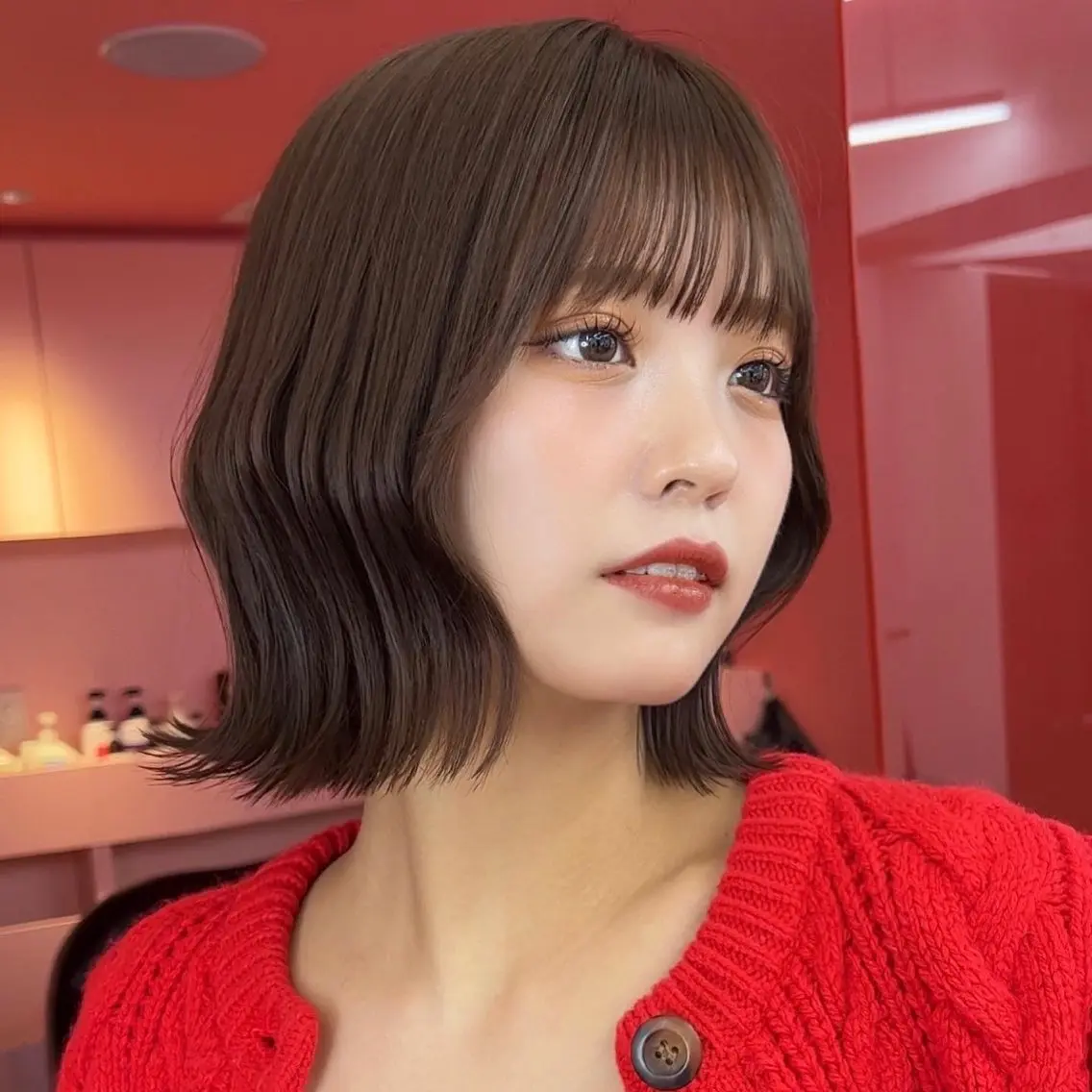 カラー 莉乃/縮毛矯正/髪質 改善/艶カラーのヘアスタイル