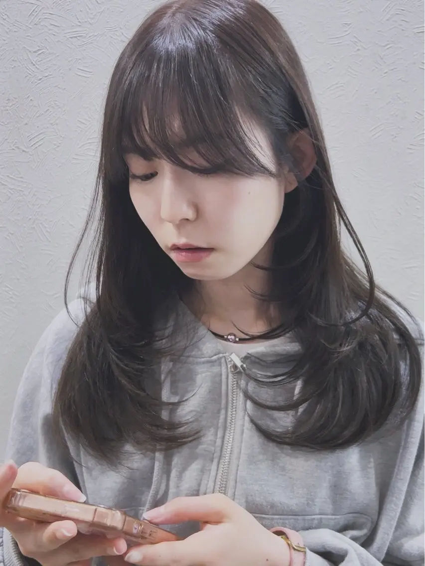 ロング カット ヘアカラー トリートメント 剣持友希/ifh iizuka/高崎のヘアスタイル
