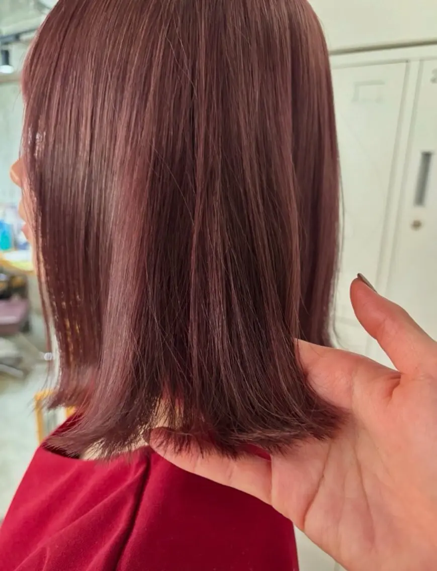 カラー カシス ピンクカラー 透明感カラー🫧🫖 rin🎀のヘアスタイル