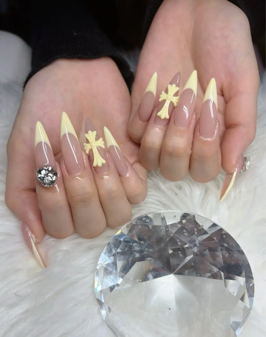 ネイル アートネイル オーロラネイル チークネイル 長さ出し フットネイル ハンドネイル Chan nailsのネイルデザイン