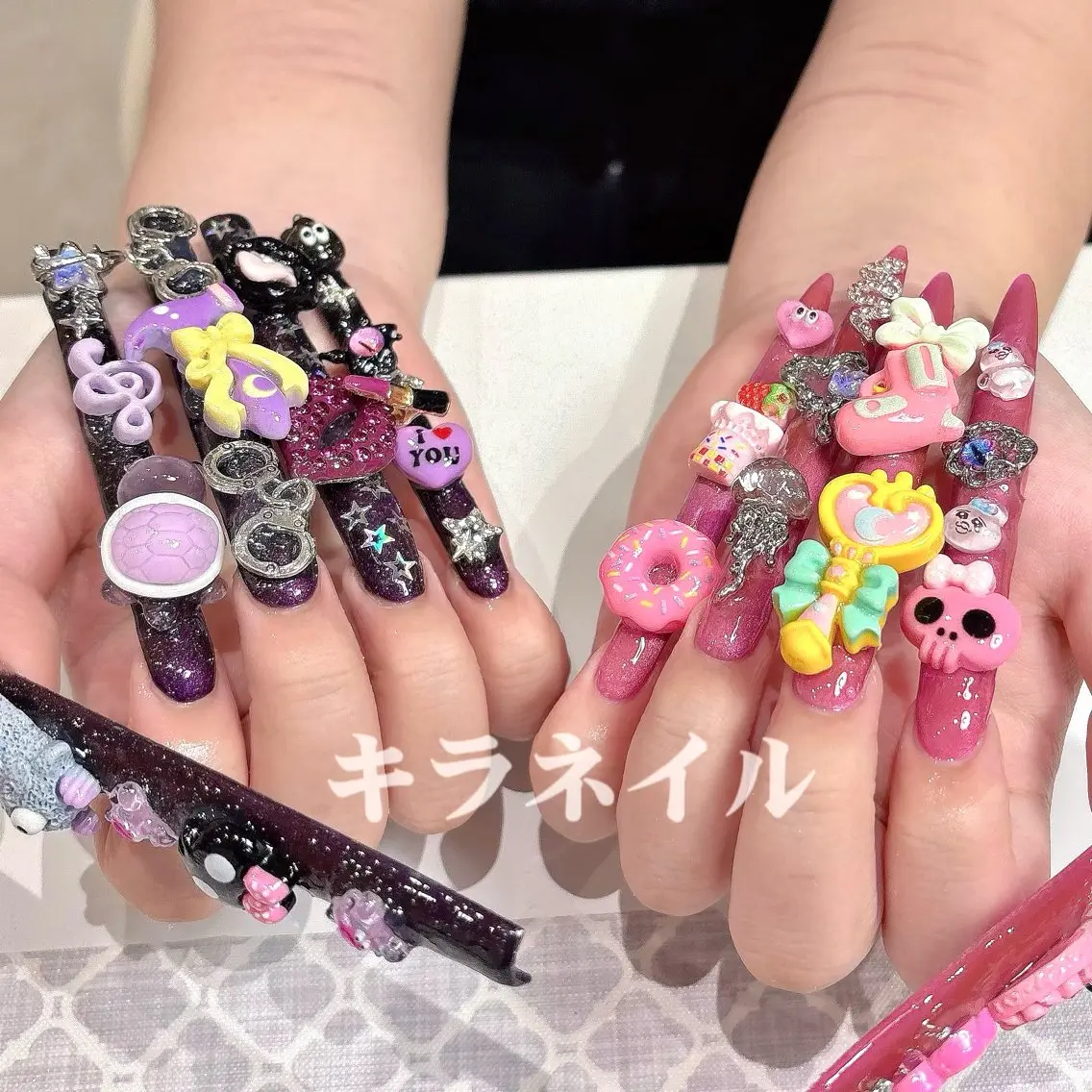 ネイル 🎀kira 長さだし💗モチ最高のネイルデザイン