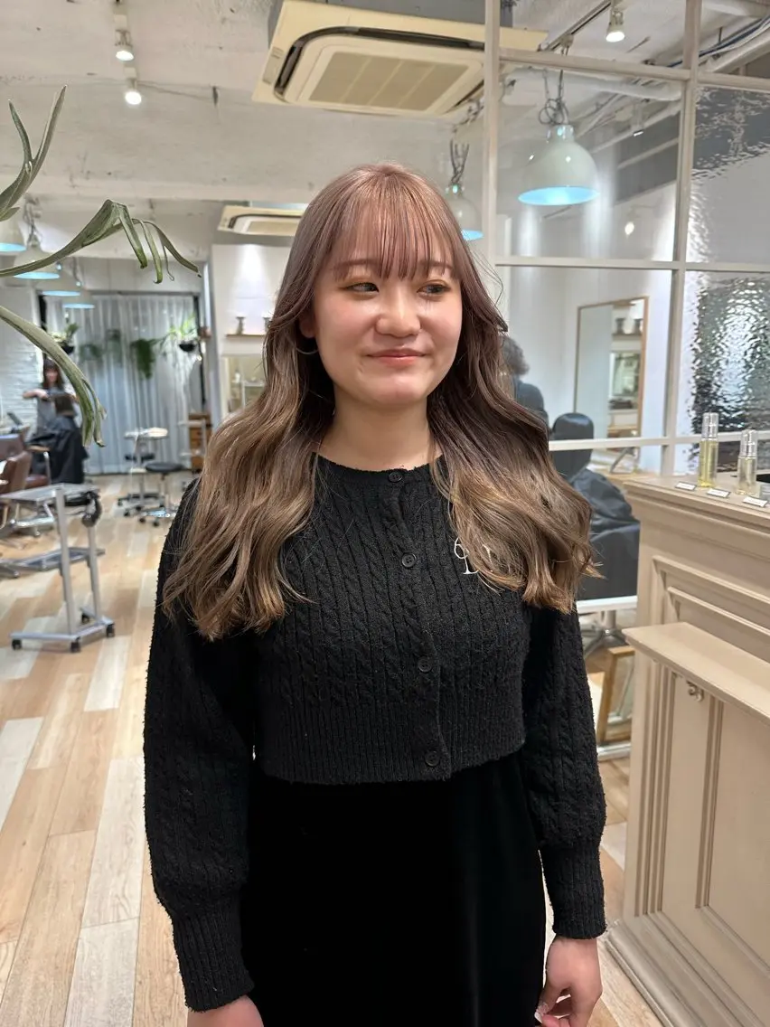 ロング カラー ブリーチ ハイトーンカラー ブリーチなしカラー ボブ ロング REINA☁️透明感 カラー/ぷつっと♡のヘアスタイル