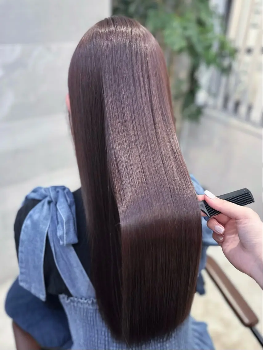 ロング カラー ブラウンカラー 透明感カラー ピンクカラー ピンクブラウン 木村 美紅のヘアスタイル