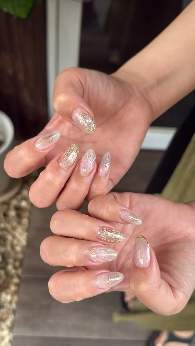 ネイル フラッシュネイル フラッシュマグ フットネイル フレンチネイル 韓国ネイル ハンドネイル SAKU nail 作島茜のネイルデザイン