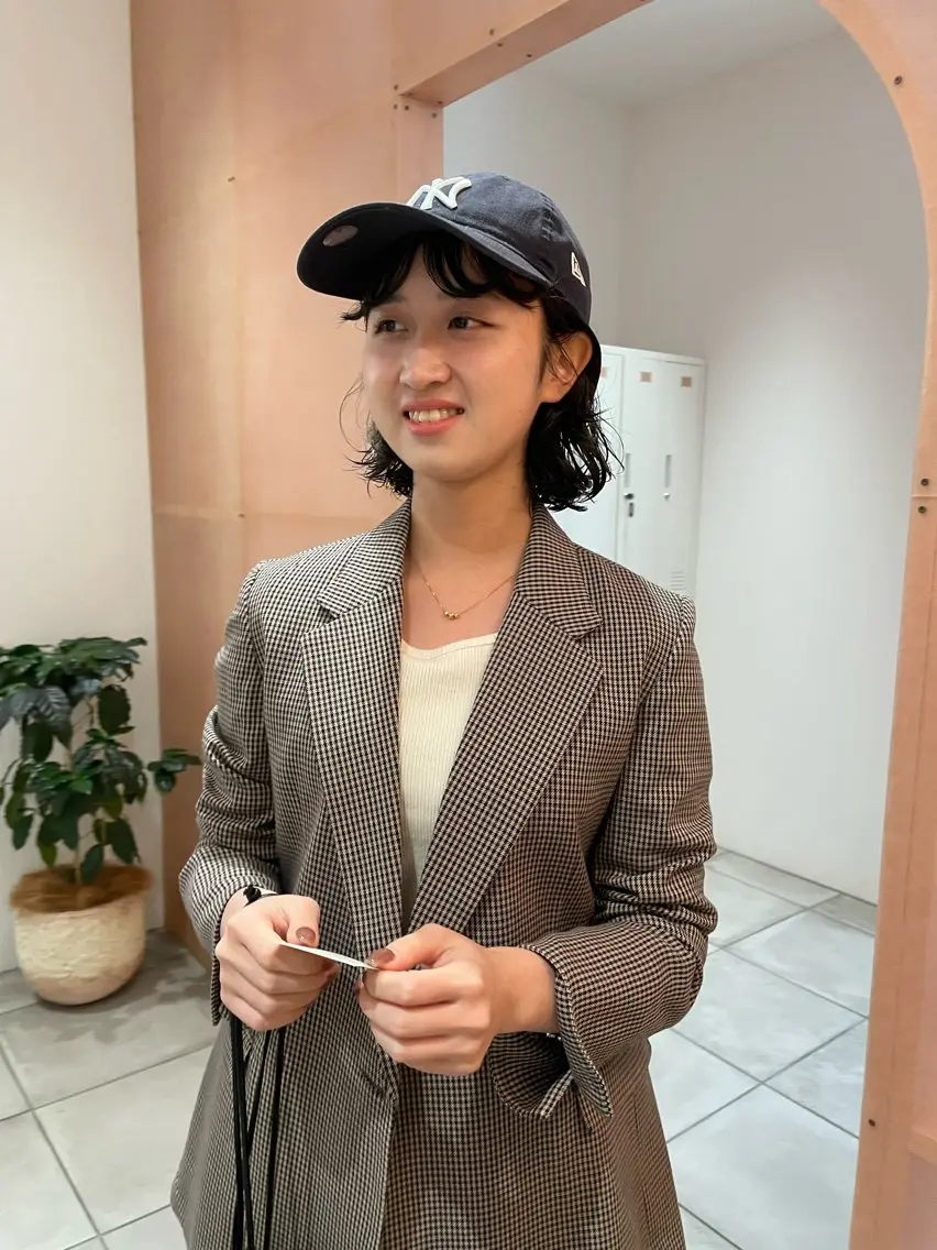 ショート パーマ カット パーマ トリートメント 前原  千尋のヘアスタイル