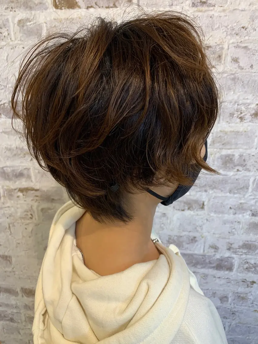 ショート パーマ 竹原 徹のヘアスタイル