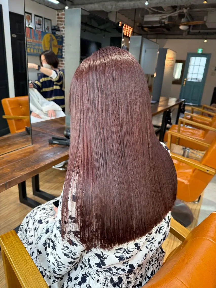 ロング ヘアカラー トリートメント レイヤーカット🫧 /髪質改善✨TOWAのヘアスタイル