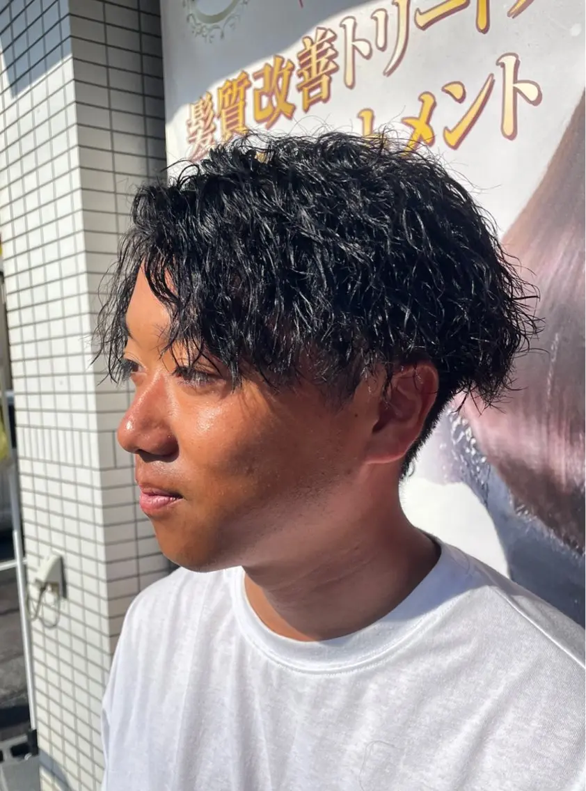 ショート メンズ 焼津メンズパーマ特化 大石雄生のヘアスタイル