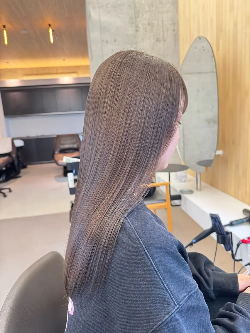 ロング カラー ベージュカラー ミルクティーベージュ カット ヘアカラー トリートメント 【髪質改善】 kasumi🌷🌷のヘアスタイル