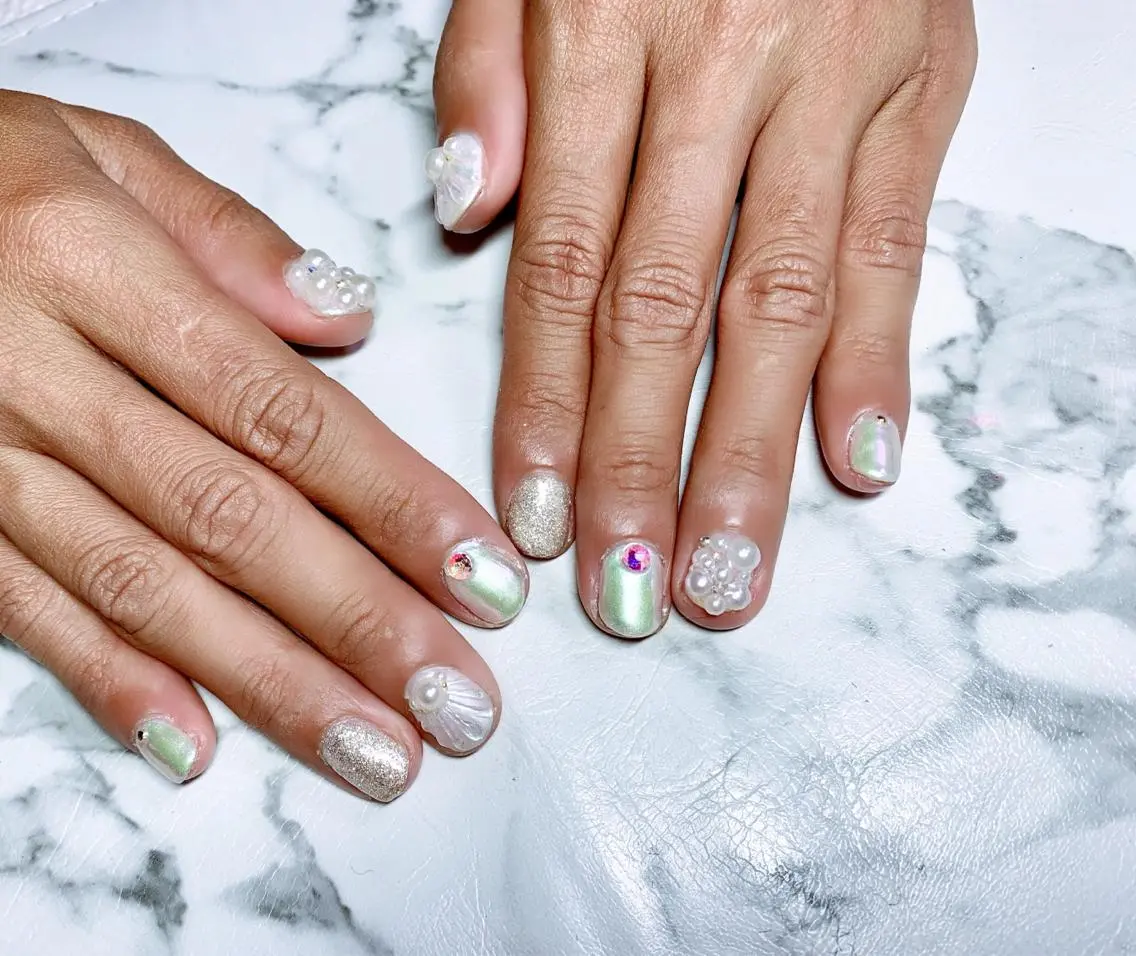 ネイル アニマル柄 アートネイル ジェルネイル ニュアンスネイル ショートネイル ハンドネイル x.1.0.nail ♡Cのネイルデザイン