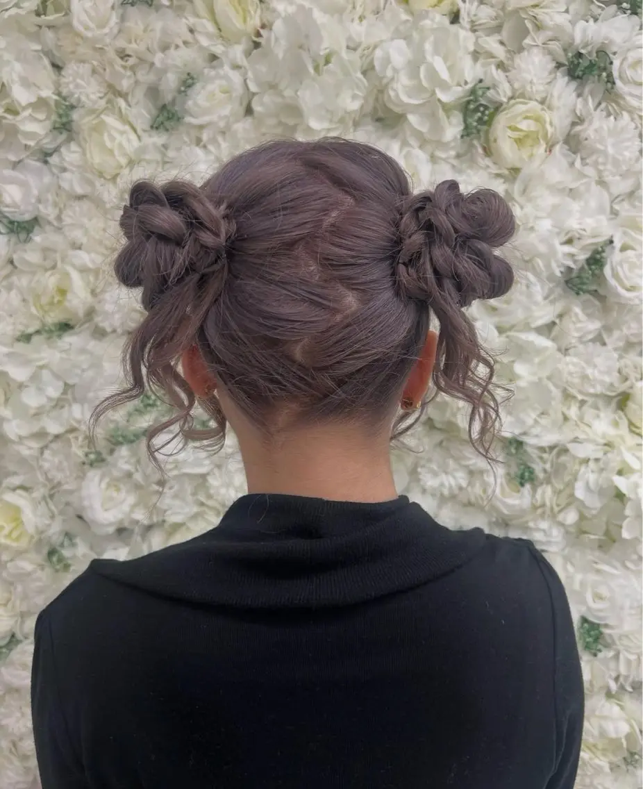 セミロング ヘアアレンジ ヘアセット ベルグロー 原宿👸のヘアスタイル