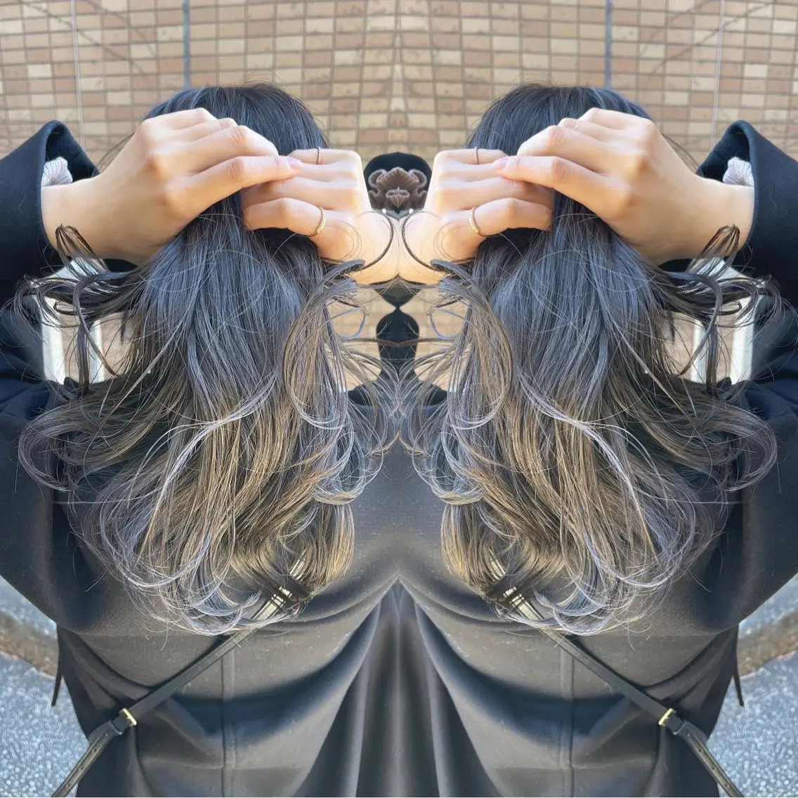 ミディアム ヘアカラー アートディレクター ワダヒサノリのヘアスタイル