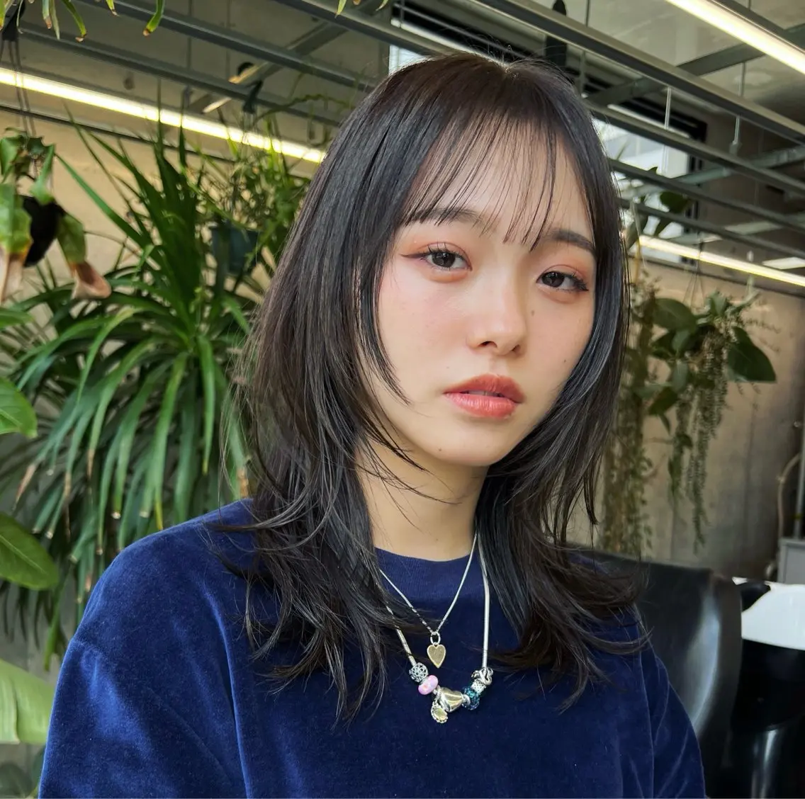 ミディアム カラー カット ヘアカラー ハッシュカット カシマハヤトのヘアスタイル