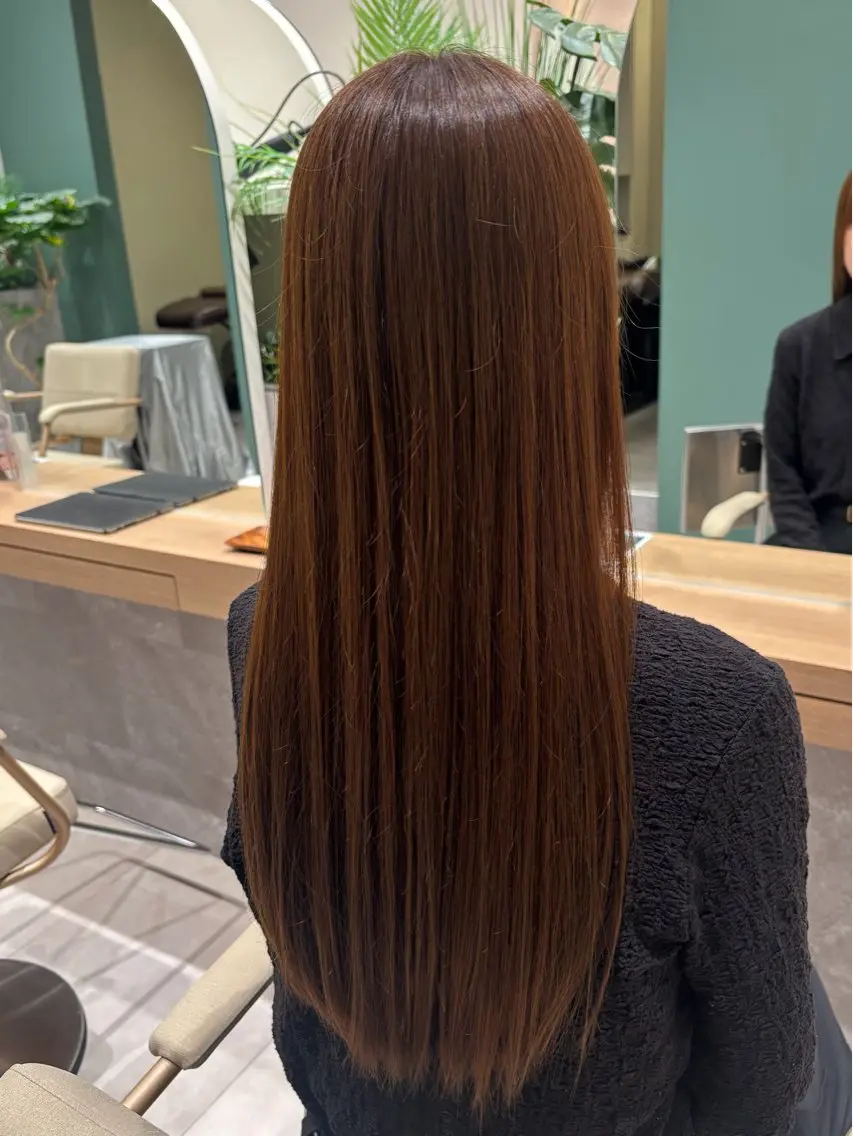 カラー 透明感カラー オリーブカラー 田中 梨花のヘアスタイル