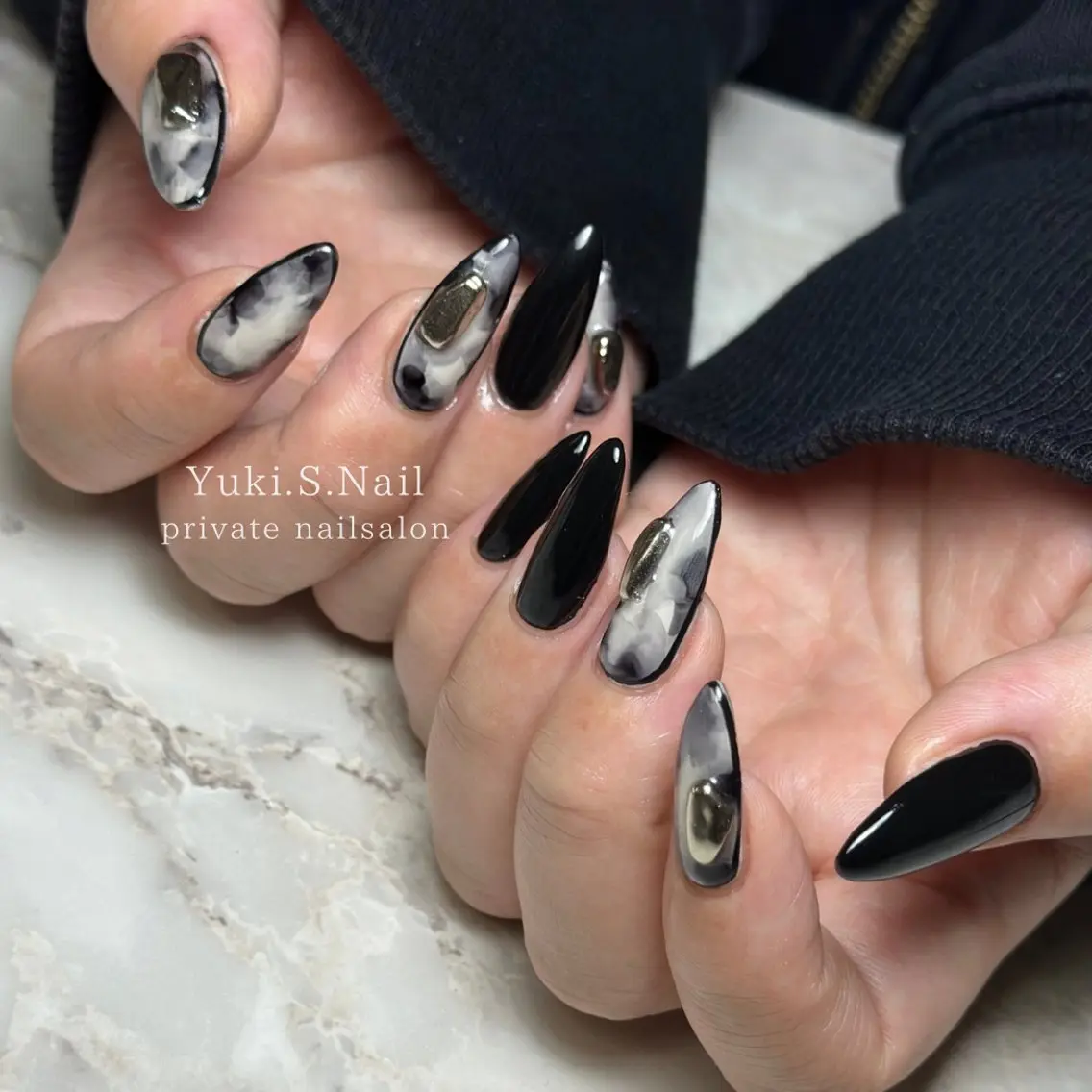 ロング ハンドネイル Yuki S.Nailのネイルデザイン