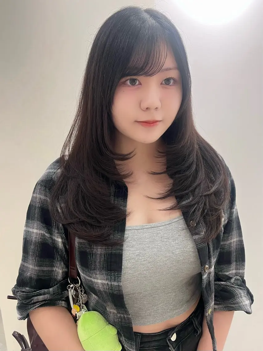 ロング ボブ レイヤーカット カット ツヤ髪🫧 新宿エリア✨ゆめのヘアスタイル