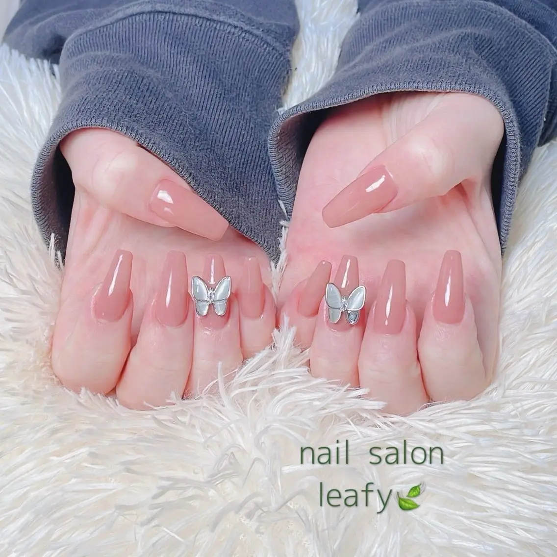 ネイル ワンカラーネイル シンプルネイル ネイルチップ ネイルサロン leafyのネイルデザイン
