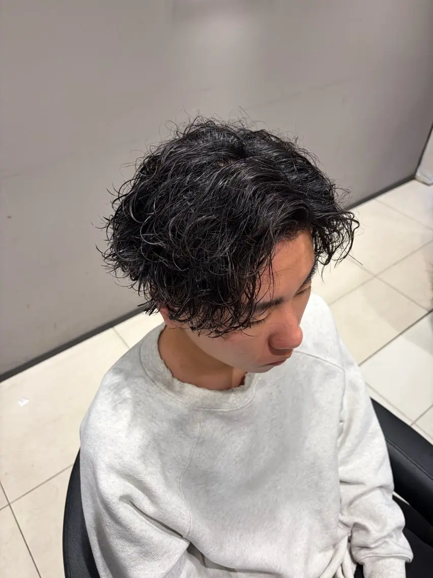 パーマ メンズ 波巻きパーマ カット パーマ トリートメント 関内/メンズパーマ/ 男性専門/菊池蒼大のヘアスタイル