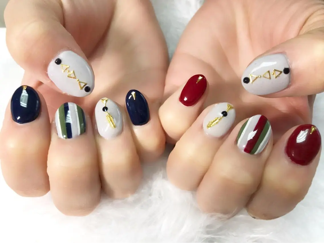 ネイル ネイビー シンプルネイル ハンドネイル CITRAtotal beautyのネイルデザイン