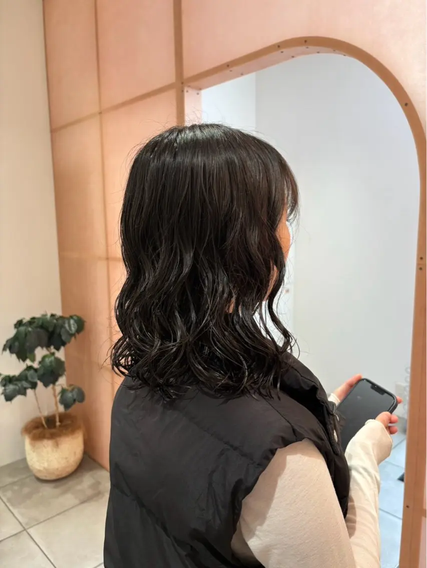 ミディアム パーマ 凜 /cut modelのヘアスタイル