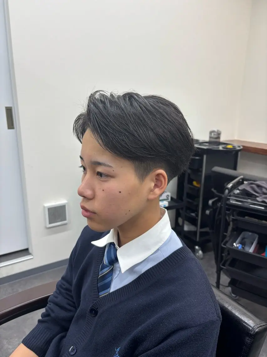 メンズ カット スパイキーパーマ 柏NO1 藤本葉のヘアスタイル