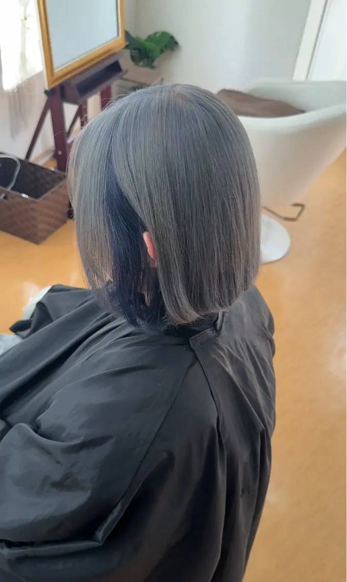 ミディアム カラー ヘアカラー 京極 日陽のヘアスタイル