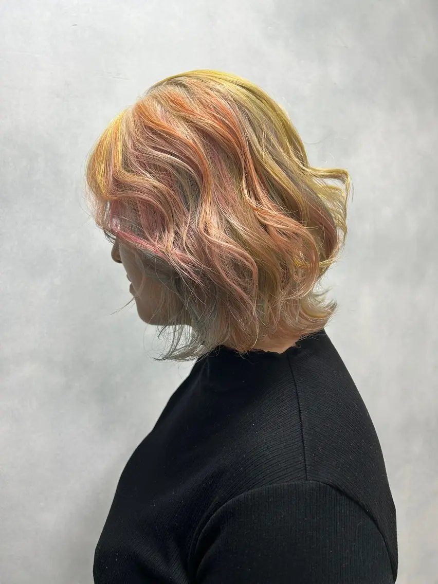 ミディアム カラー ヘアカラー トリートメント メンズ多数⚡ブリーチ 特化💚Acchonのヘアスタイル