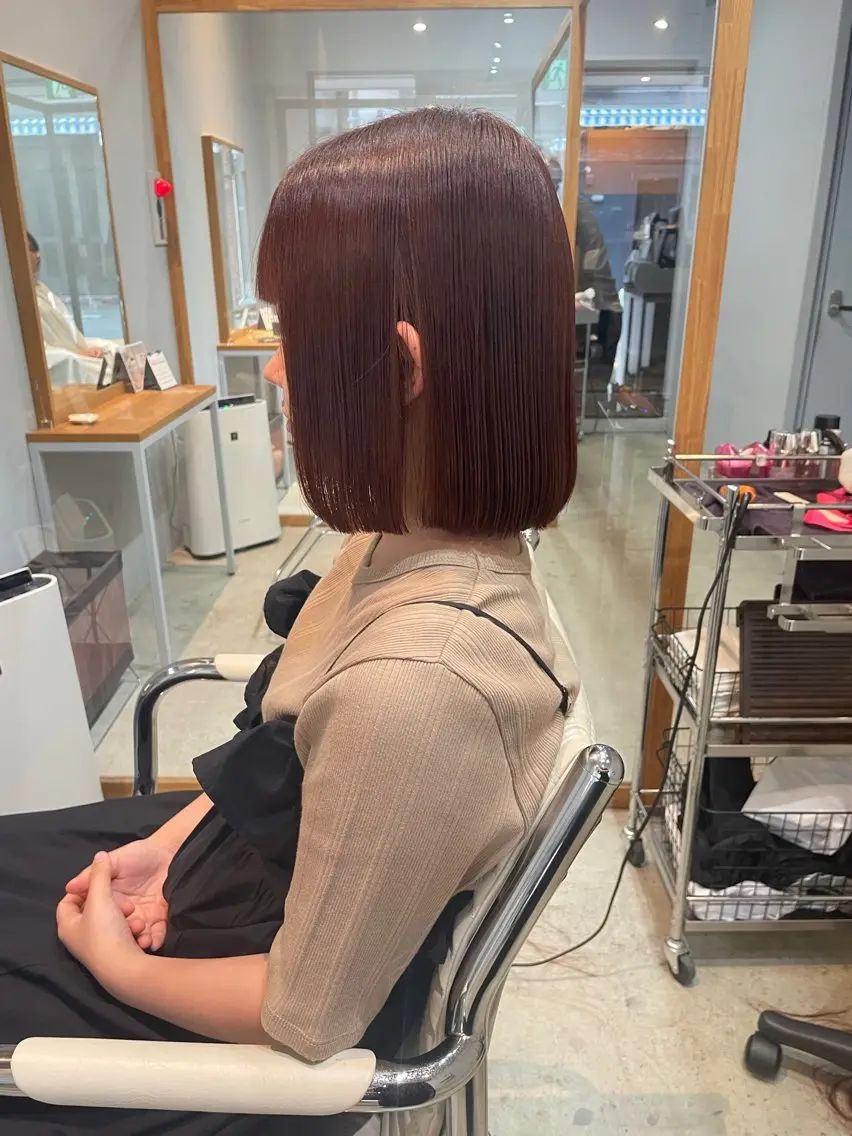 ミディアム カラー 吉村 夏椰のヘアスタイル