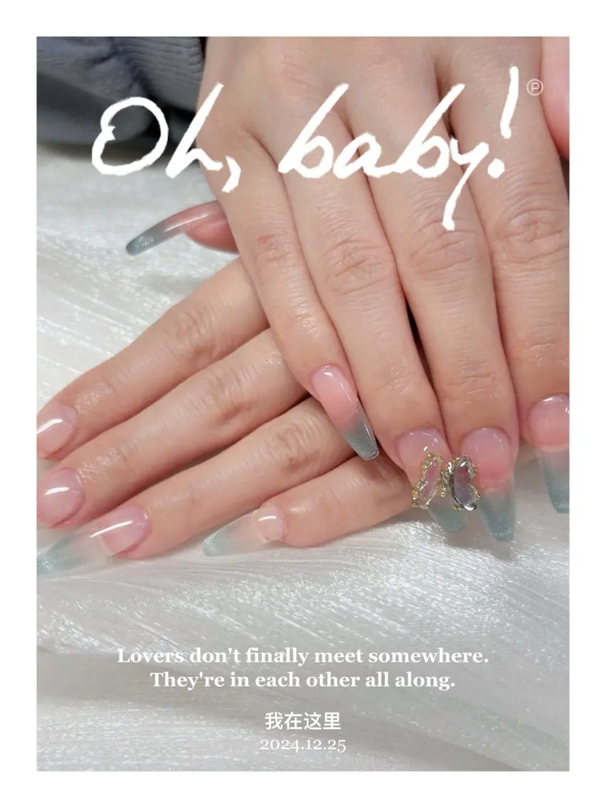 ネイル ハンドネイル H3 Nail Tsuki🦋💙のネイルデザイン