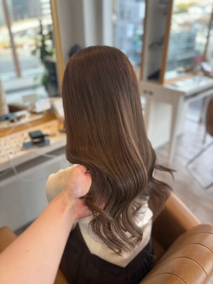 ロング カラー ヘアカラー トリートメント yui🥀/ボブ /ブリーチなしカラーのヘアスタイル