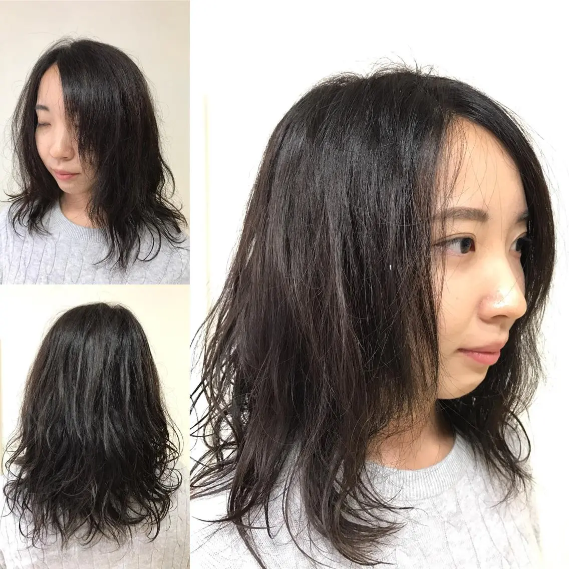 セミロング カラー パーマ レイヤーカット エアウェーブ カット パーマ トリートメント 横田 尚登のヘアスタイル