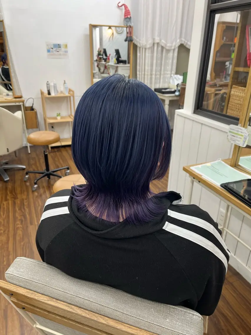 ミディアム カラー ウルフカット カット ヘアカラー YUIMARL 倉敷店🌸SAEのヘアスタイル