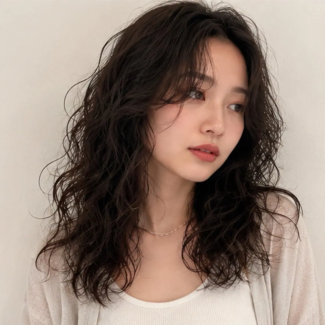 ミディアム パーマ パーマ よしえ /心斎橋パーマモデルのヘアスタイル