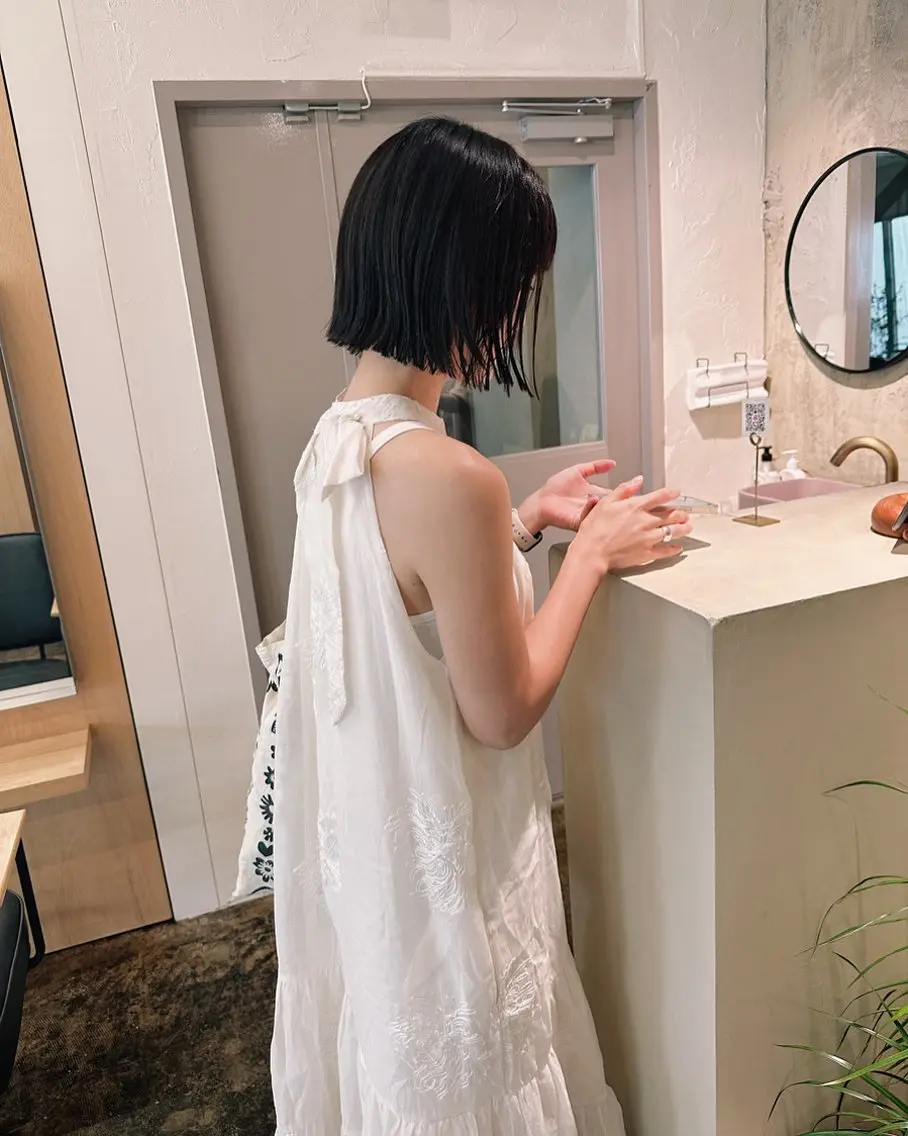 ショート ボブ カット ヘアカラー yupi🐈‍⬛ レイヤー/パーマのヘアスタイル