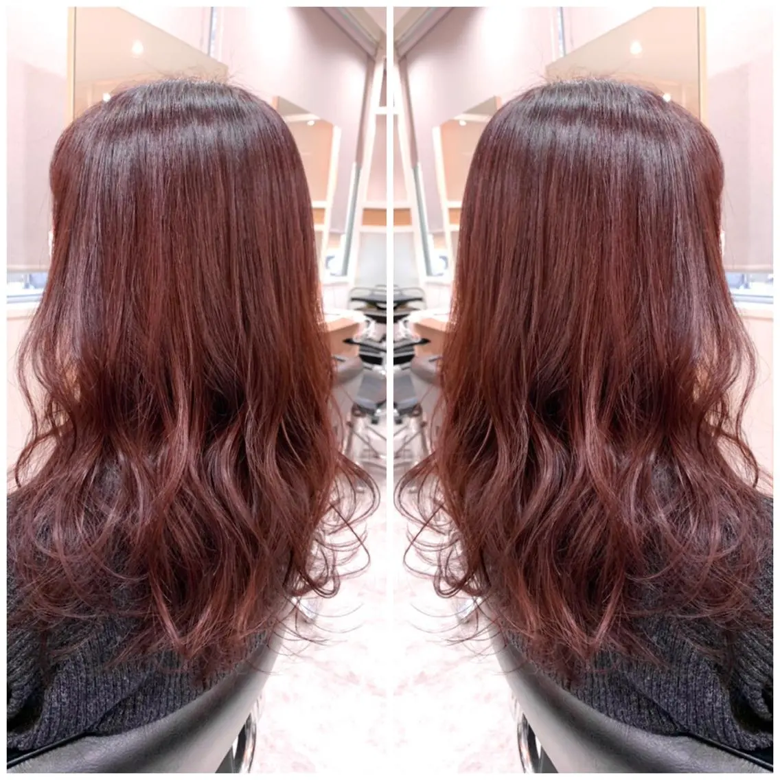 ロング カラー 髪質改善🩵艶髪 ストレート🩵山口のヘアスタイル