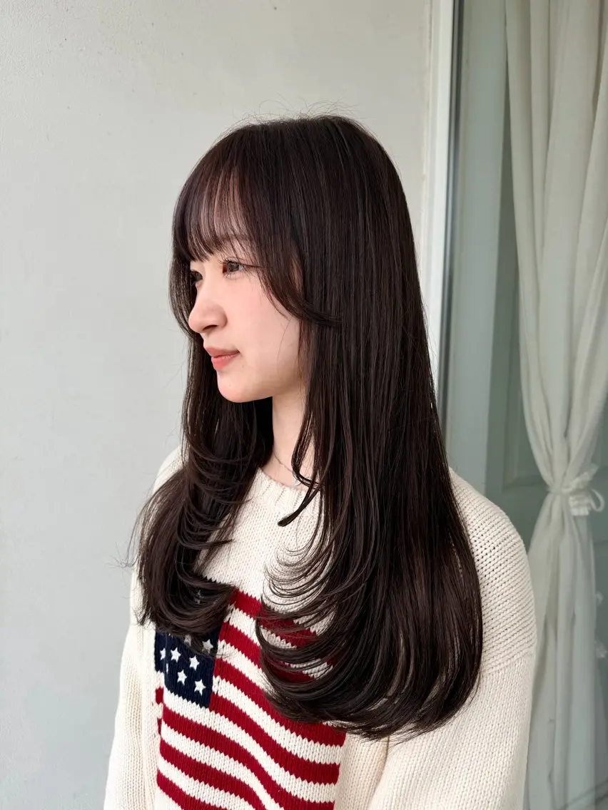 ロング カラー カット ヘアカラー トリートメント Runa/ボブ 髪質改善/縮毛矯正のヘアスタイル