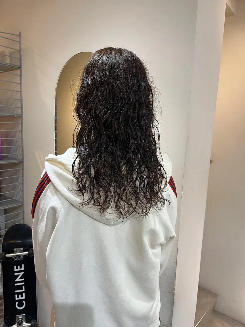 セミロング パーマ セミロングパーマ 竹内 穂乃佳のヘアスタイル