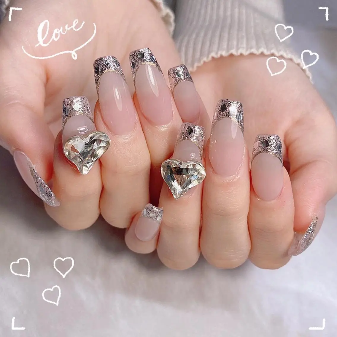 オフあり🦋✨韓国パーツ キラキラ ビジュー好きさん大歓迎💗ジェルアートし放題💜持ち込みデザイン お任せもOK✨の写真