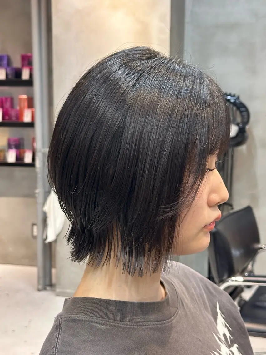 ショート ボブレイヤー ボブ レイヤーカット カット 似合わせひなた🐥 elima調布のヘアスタイル